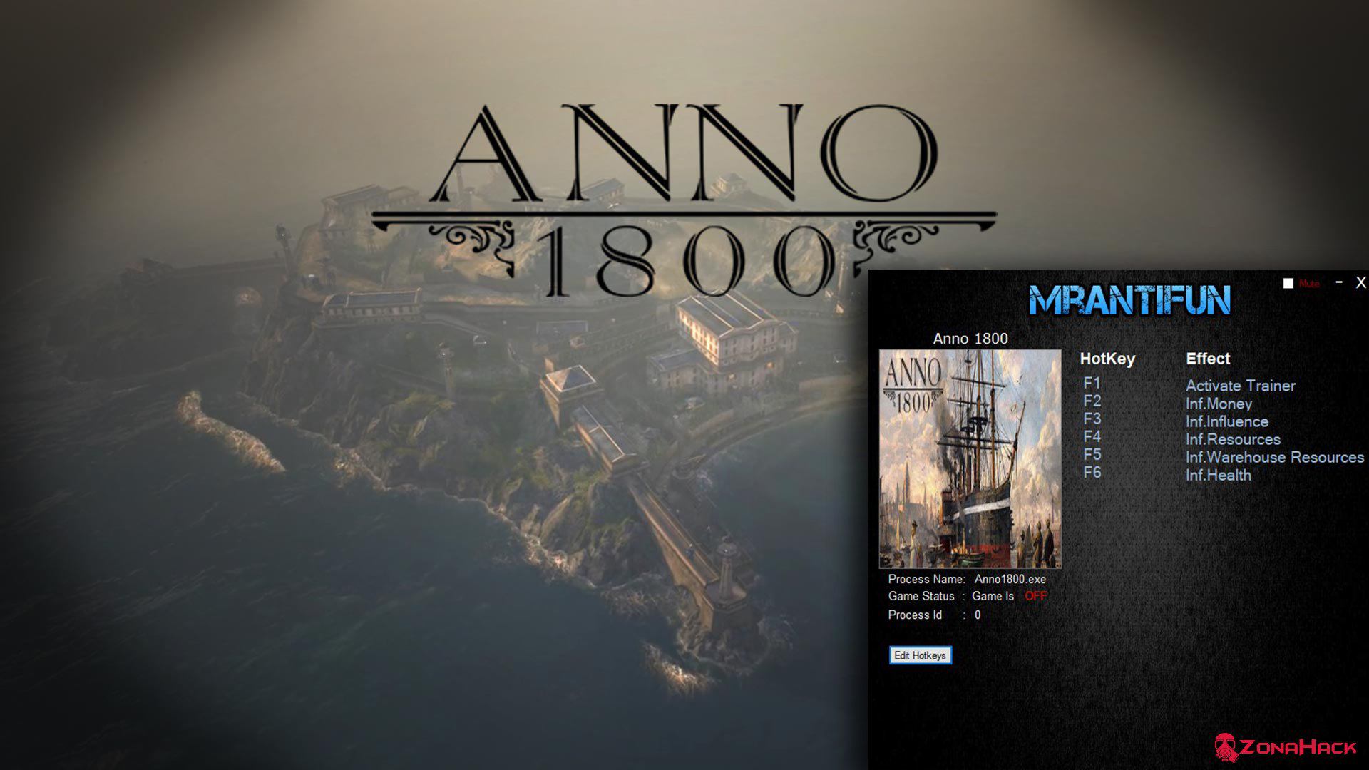 Трейнер к игре Anno 1800 v.1.00 v.1.03 v.1.04 (+5) для всех версий